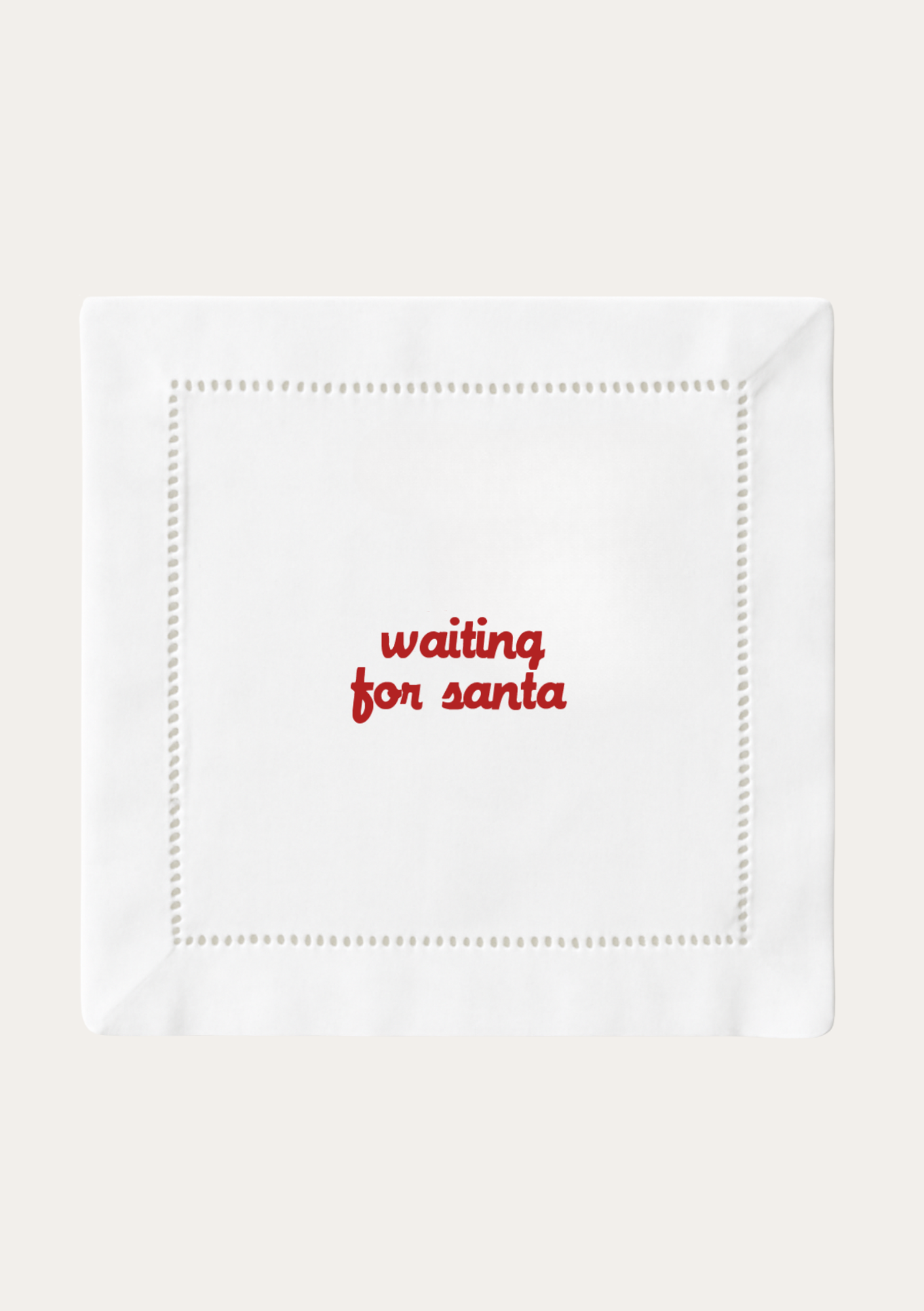 CHRISTMAS EMBROIDERED COCKTAIL NAPKINS