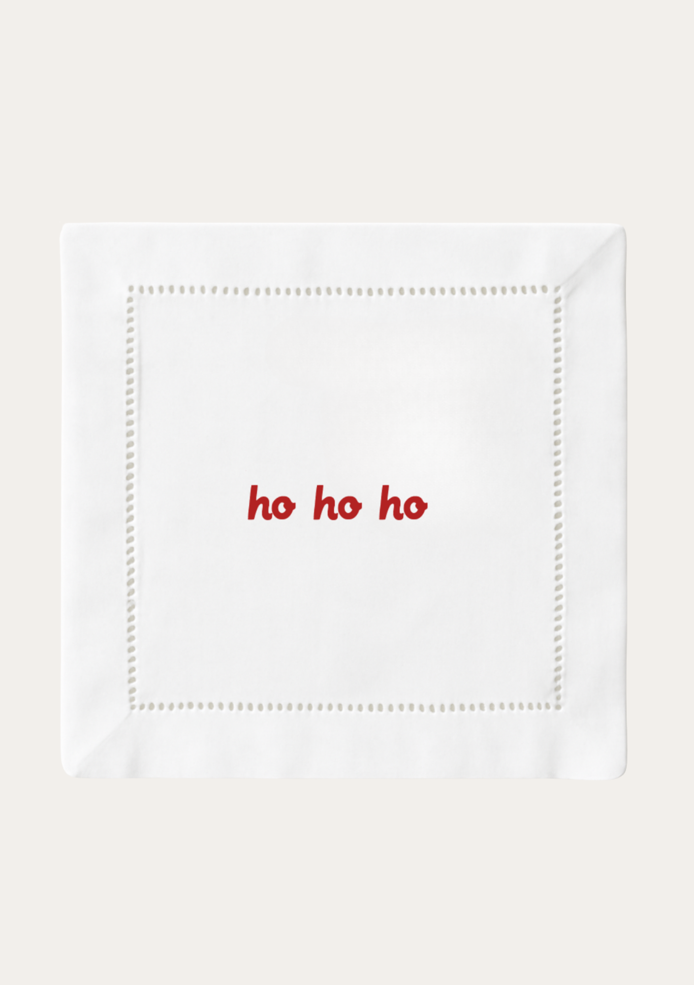 CHRISTMAS EMBROIDERED COCKTAIL NAPKINS