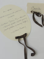 MENUS WITH VELVET BOW (PACK OF 6)