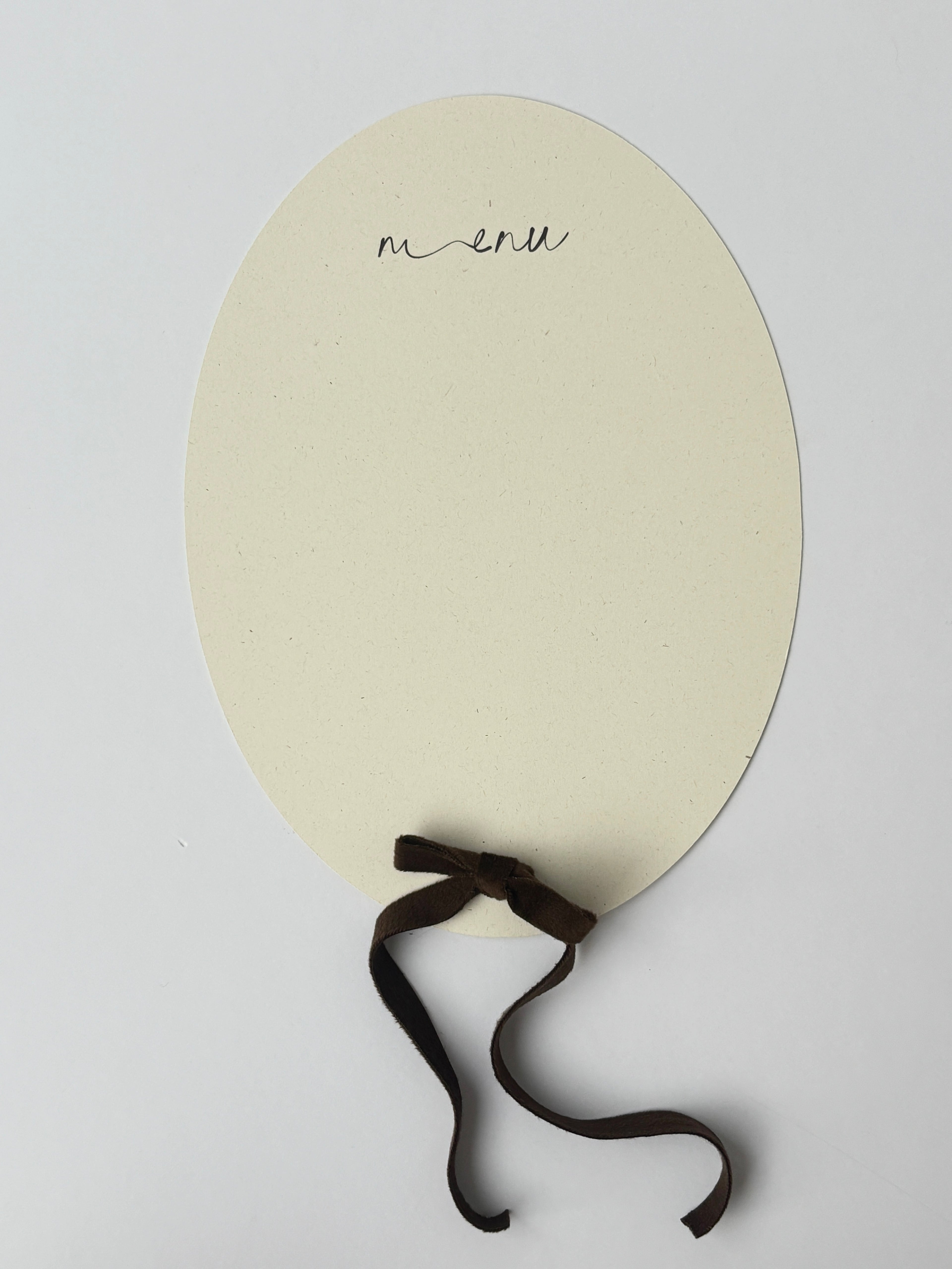 MENUS WITH VELVET BOW (PACK OF 6)