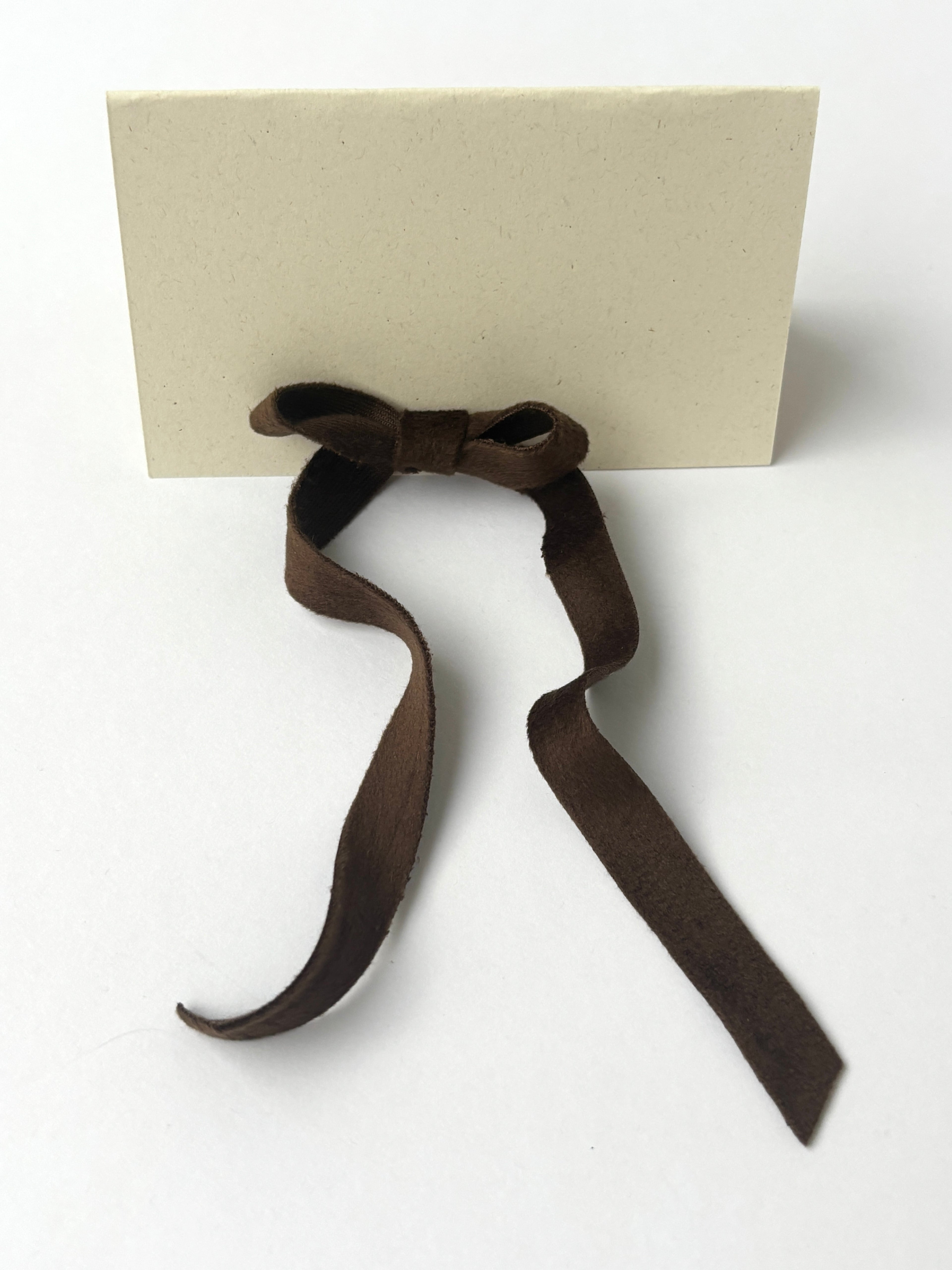 NAME PLACE CARDS WITH VELVET BOW (PACK OF 6)