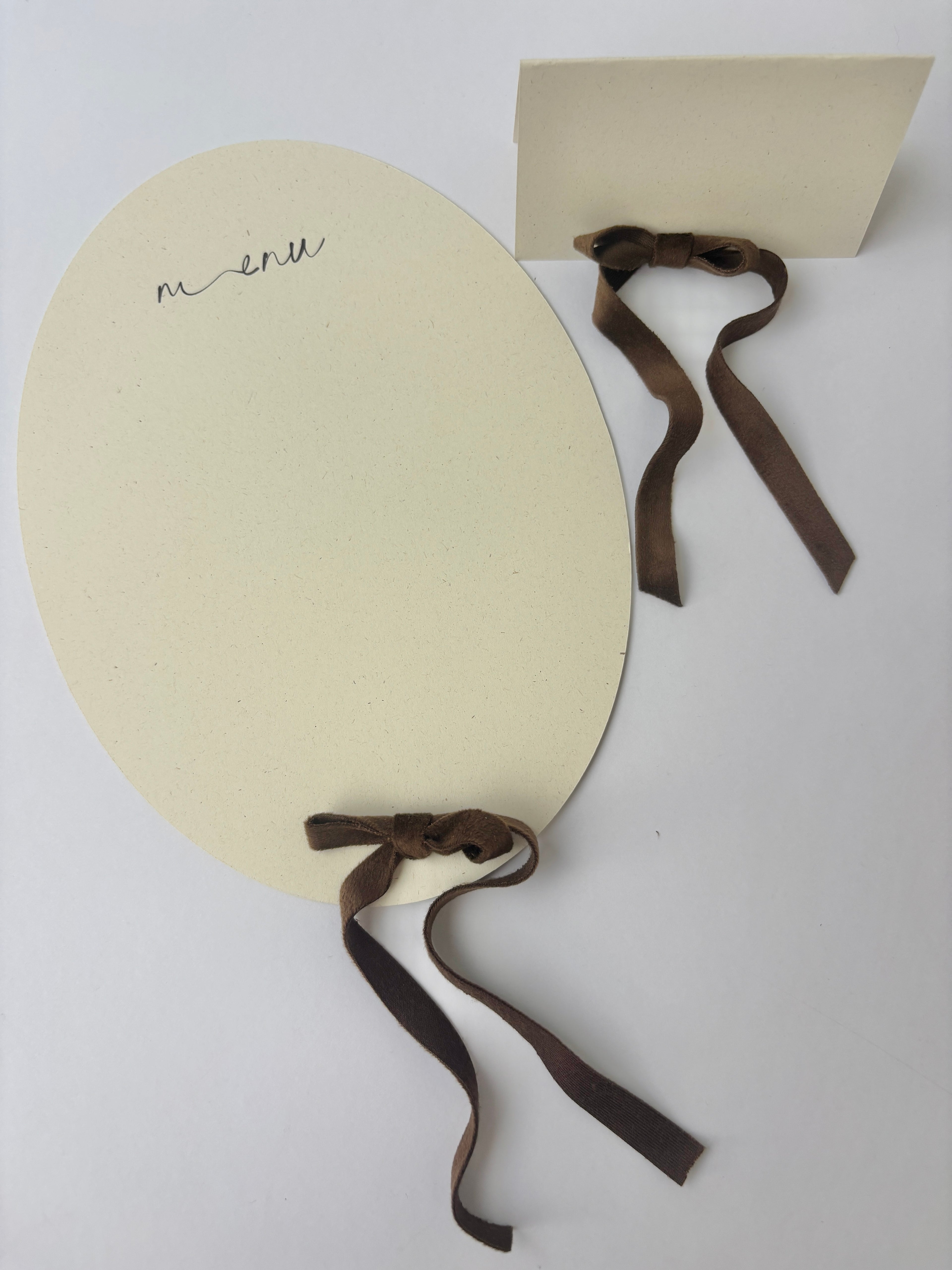 MENUS WITH VELVET BOW (PACK OF 6)
