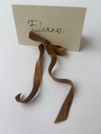 NAME PLACE CARDS WITH VELVET BOW (PACK OF 6)