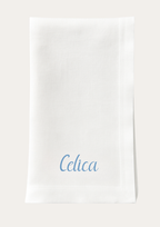 PERSONALISED EMBROIDERED WHITE DINNER NAPKIN