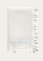 Personalised embroidered ruffle napkin